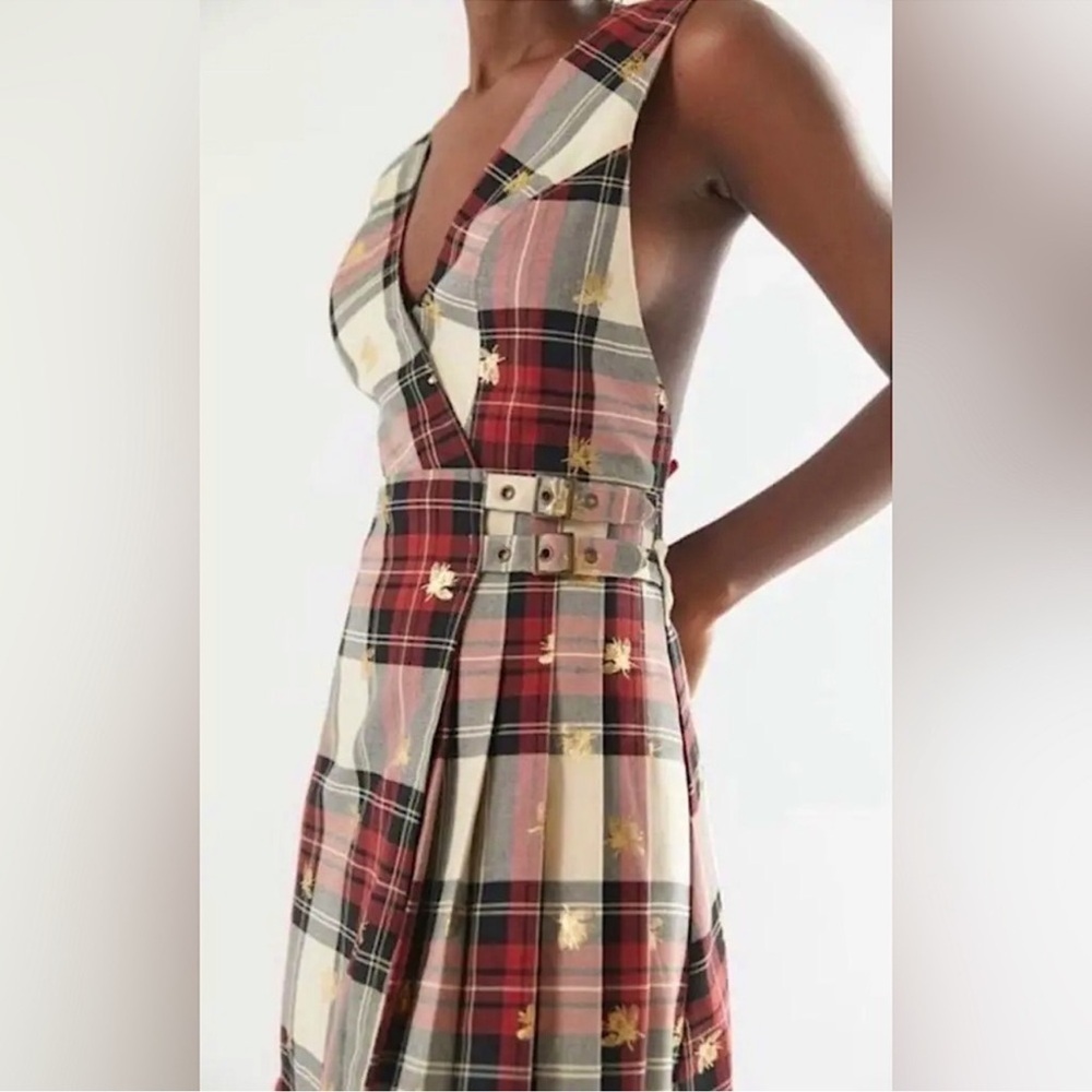 Urban Outfitters Multicolor Plaid Backless Dress